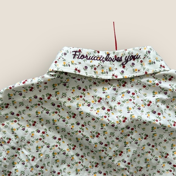 Fiorucci Floral Mini Dress - Cream and Red - Picture 8 of 9